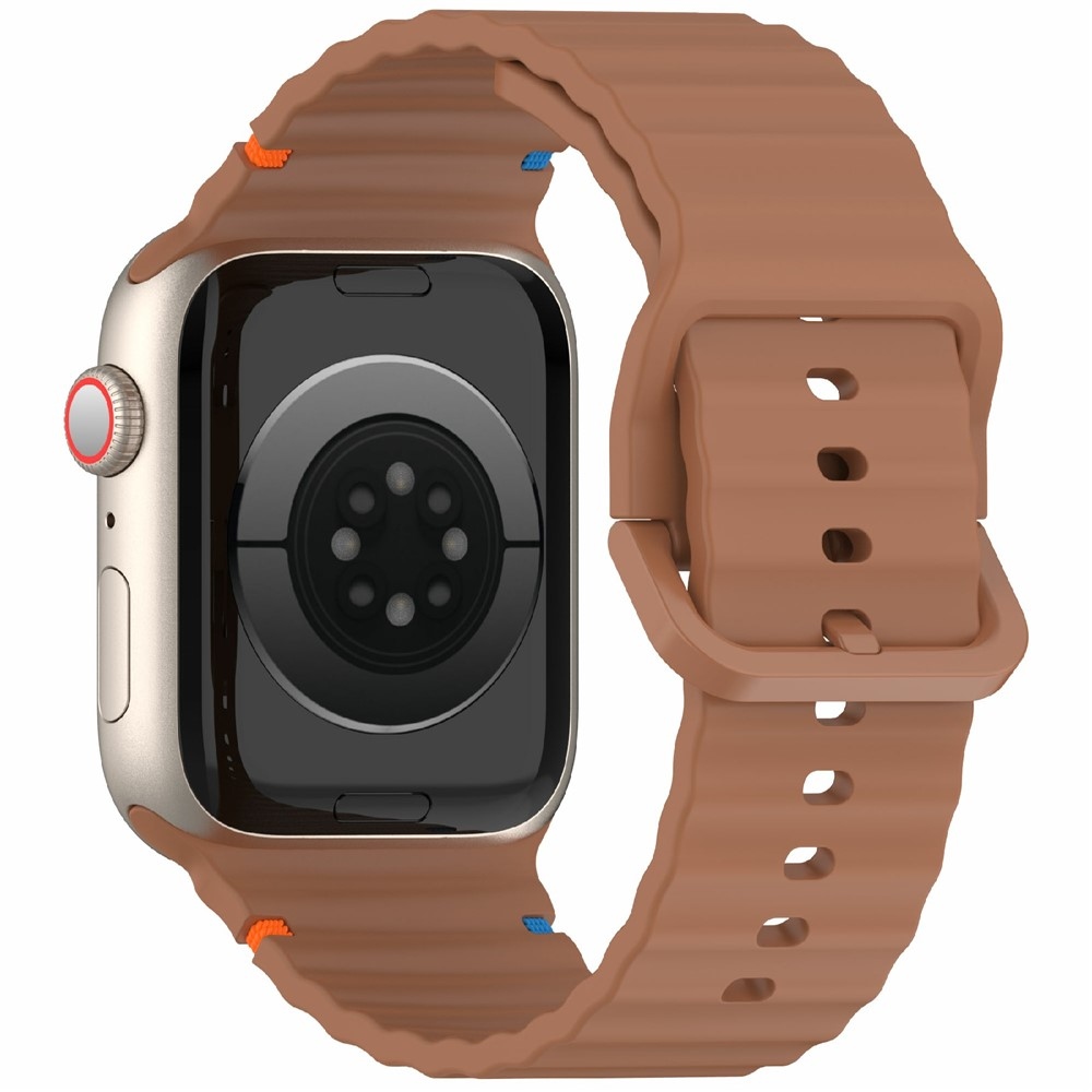 Sweat silikonový řemínek na Apple Watch Ultra 4/3/2/1 49mm/12/11/10 46mm - tmavěhnědý