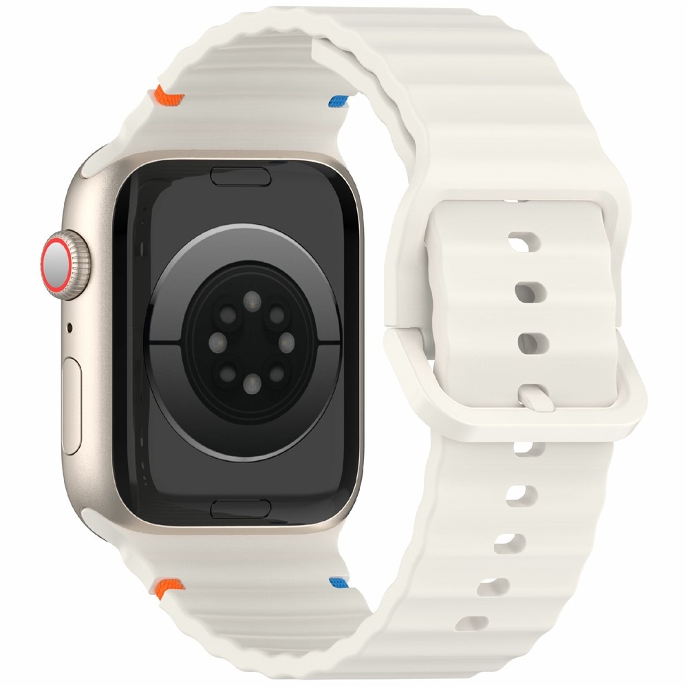 Sweaty silikonový řemínek na Apple Watch Ultra 4/3/2/1 49mm/12/11/10 46mm - béžový