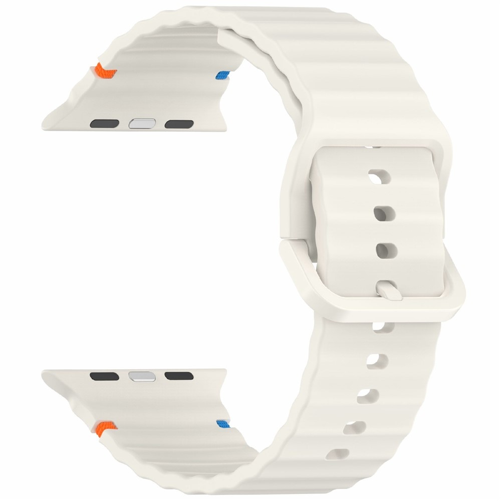 Sweaty silikonový řemínek na Apple Watch Ultra 4/3/2/1 49mm/12/11/10 46mm - béžový