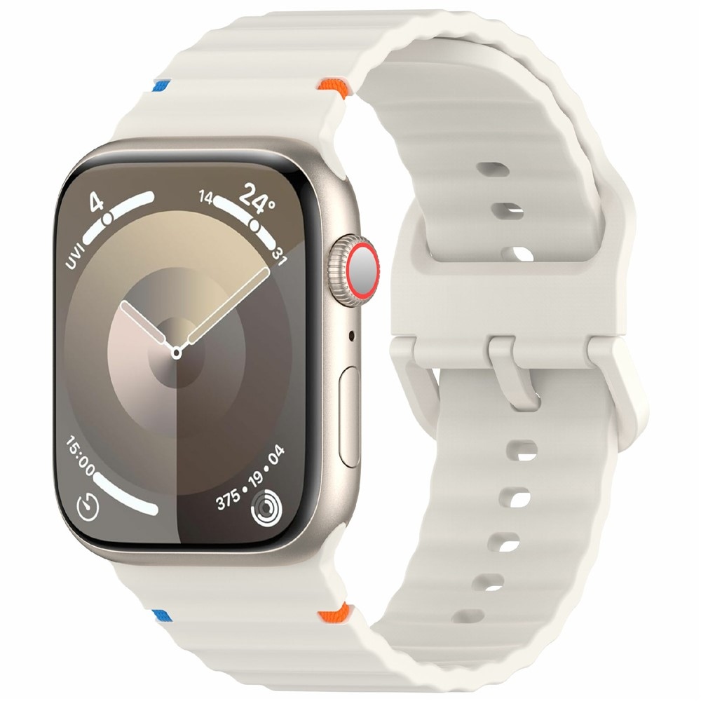 Sweaty silikonový řemínek na Apple Watch Ultra 4/3/2/1 49mm/12/11/10 46mm - béžový