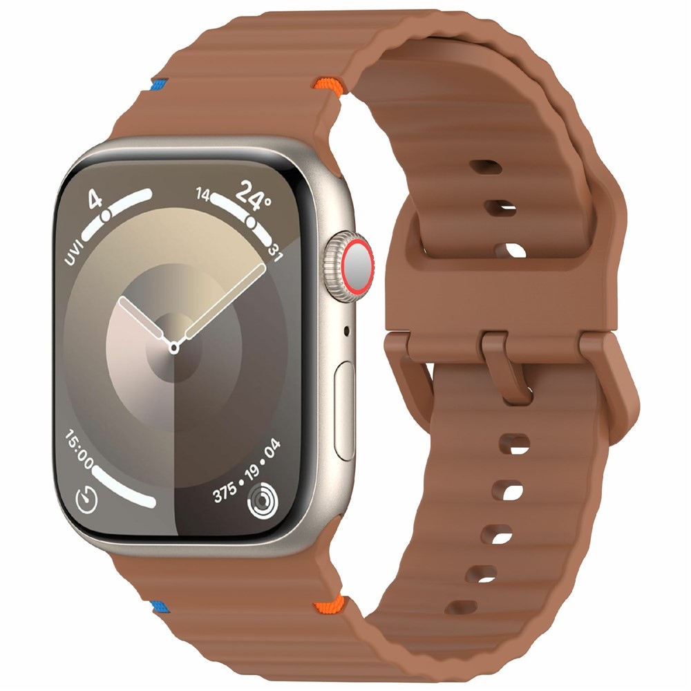 Sweaty silikonový řemínek na Apple Watch Ultra 4/3/2/1 49mm/12/11/10 46mm - tmavěhnědý