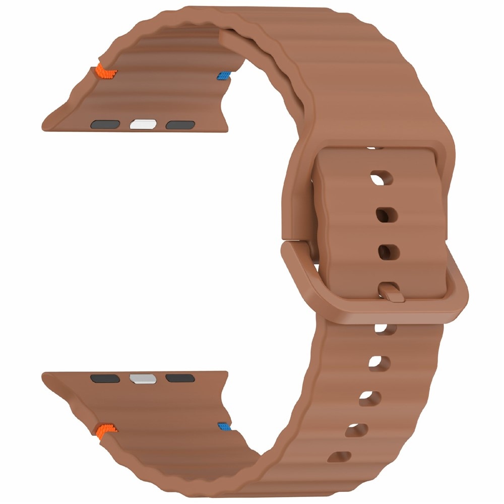 Sweaty silikonový řemínek na Apple Watch Ultra 4/3/2/1 49mm/12/11/10 46mm - tmavěhnědý