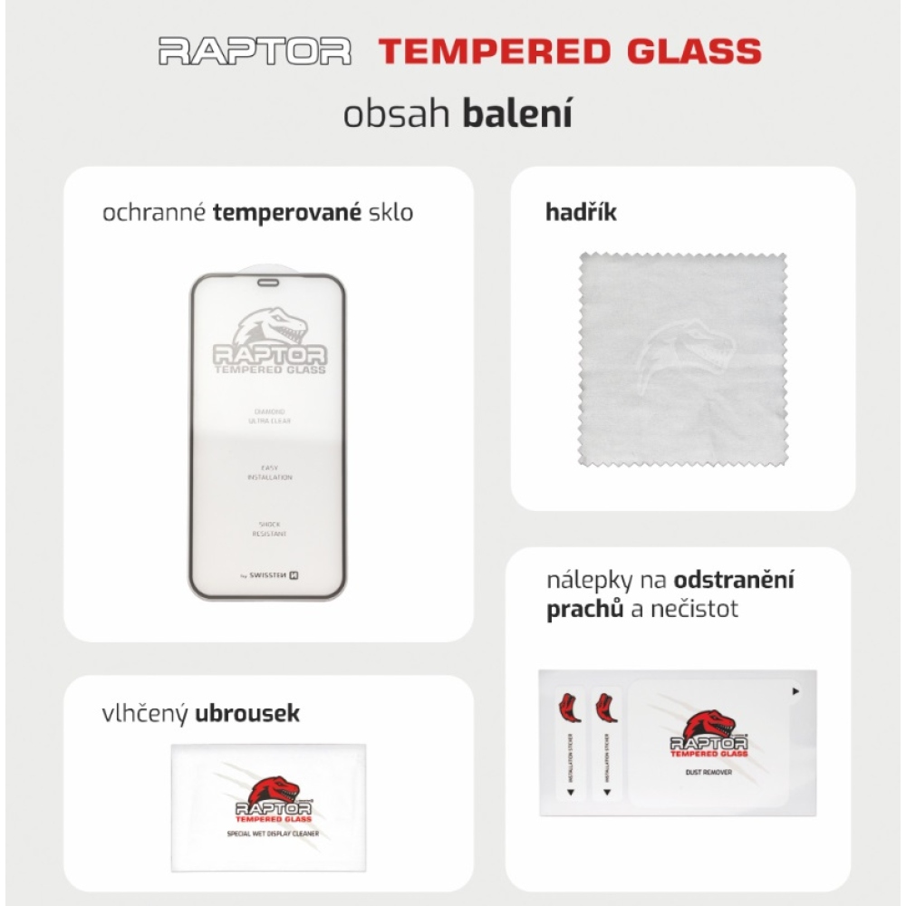 Swissten 3D Raptor Diamond celoplošné tvrzené sklo na iPhone 16 Pro Max