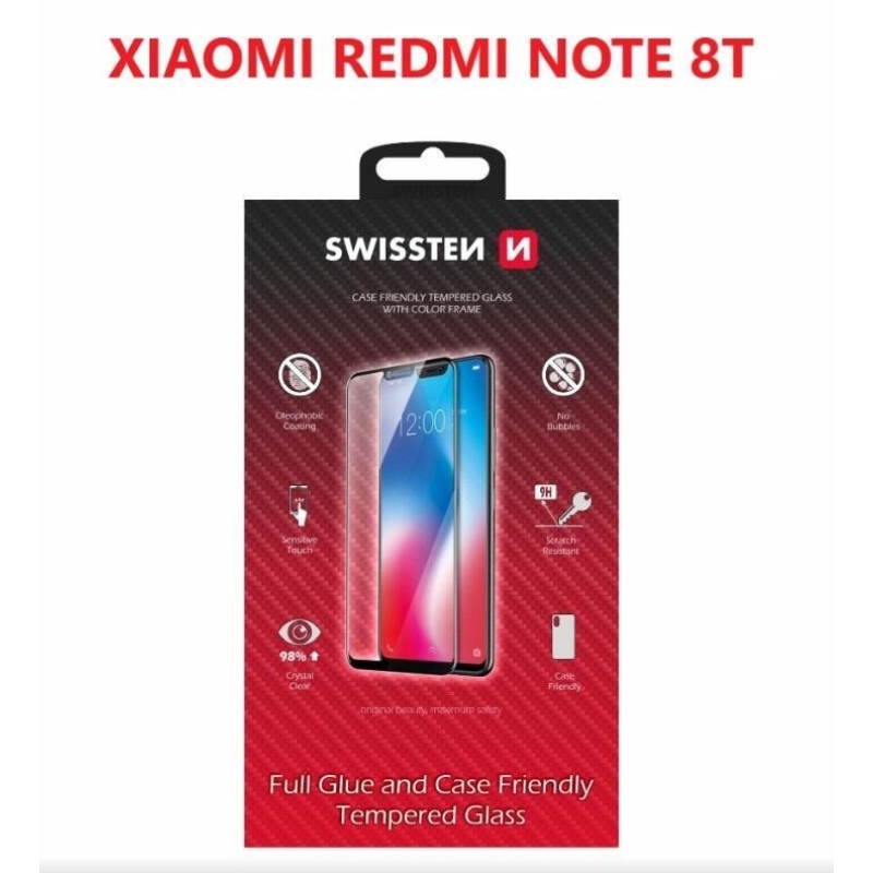 Swissten celoplošné tvrzené sklo pro mobil Xiaomi Redmi Note 8T