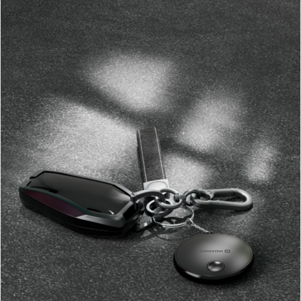 Swissten chytrý lokátor Find Tag s funkcí Apple Find My - černý