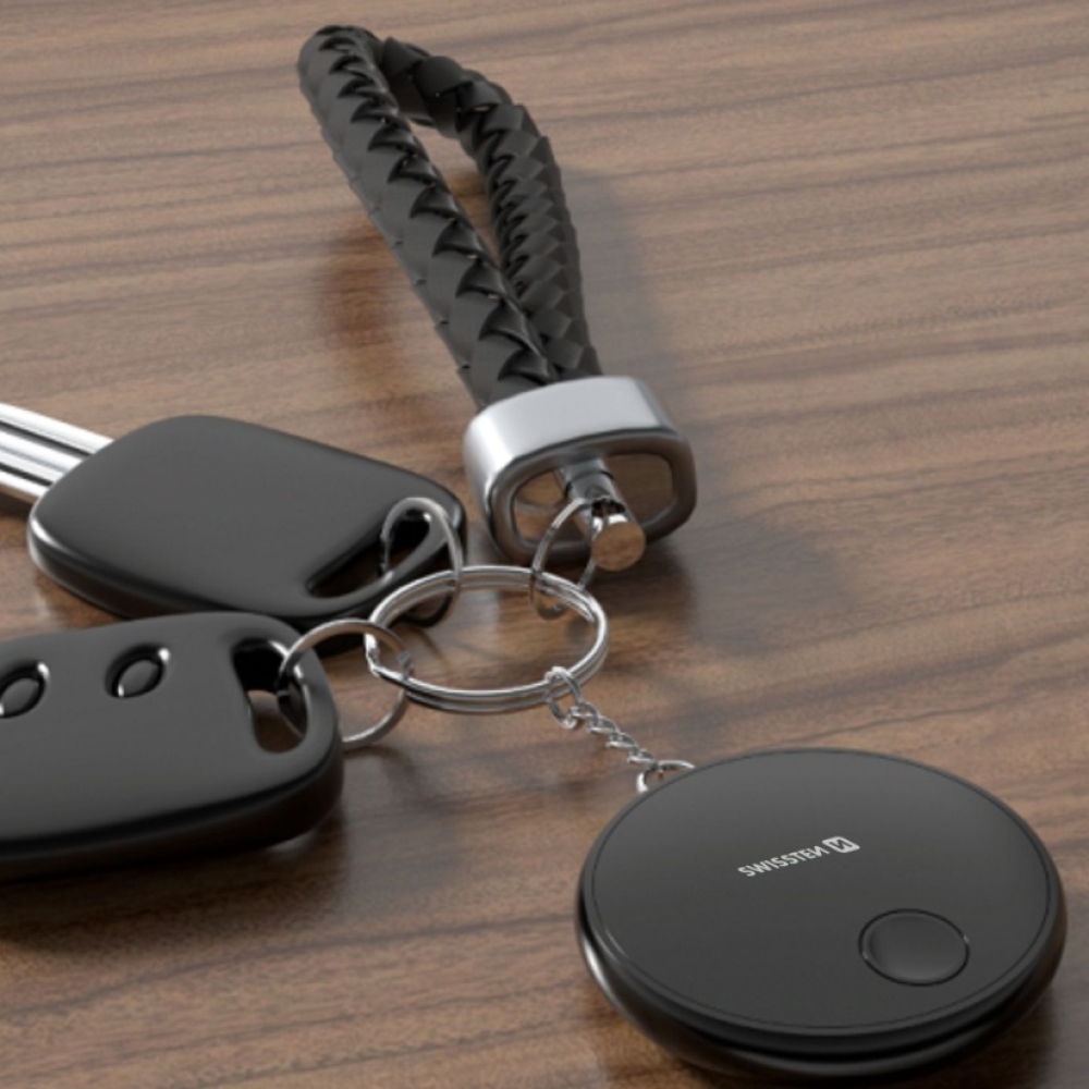 Swissten chytrý lokátor Find Tag s funkcí Apple Find My - černý