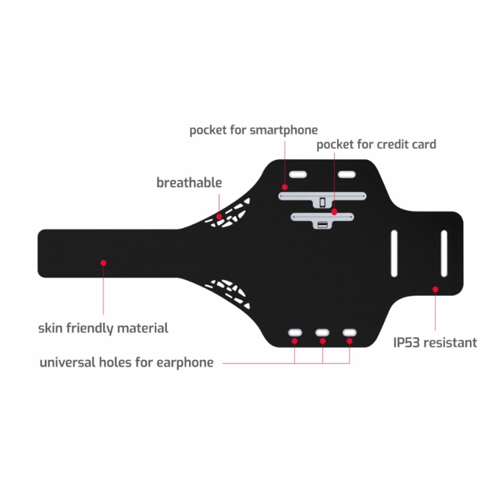 Swissten fitness pouzdro na ruku Arm Band do 7 palců - černé/zelené