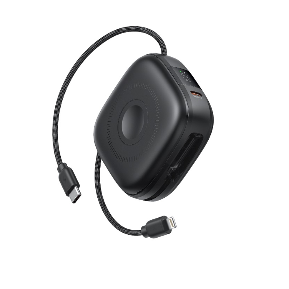 Swissten powerbanka Voltbox MagGo 10 000 mAh s integrovanými kabely + MagSafe + Applewatch