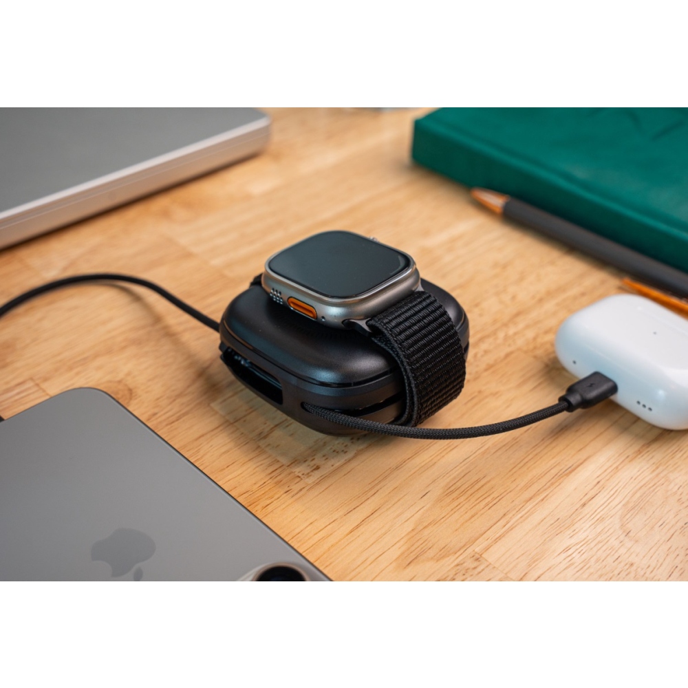 Swissten powerbanka Voltbox MagGo 10 000 mAh s integrovanými kabely + MagSafe + Applewatch