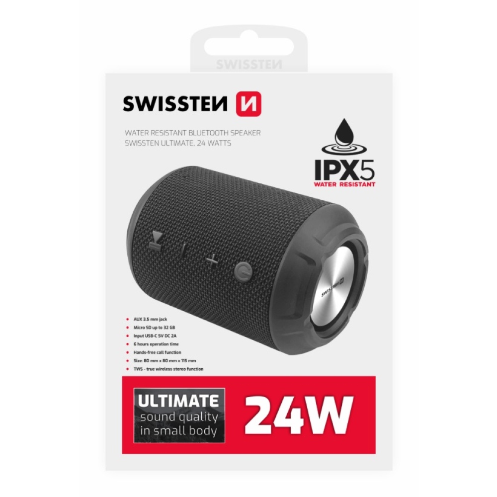 SWISSTEN Ultimate Bluetooth reproduktor 24W - černý