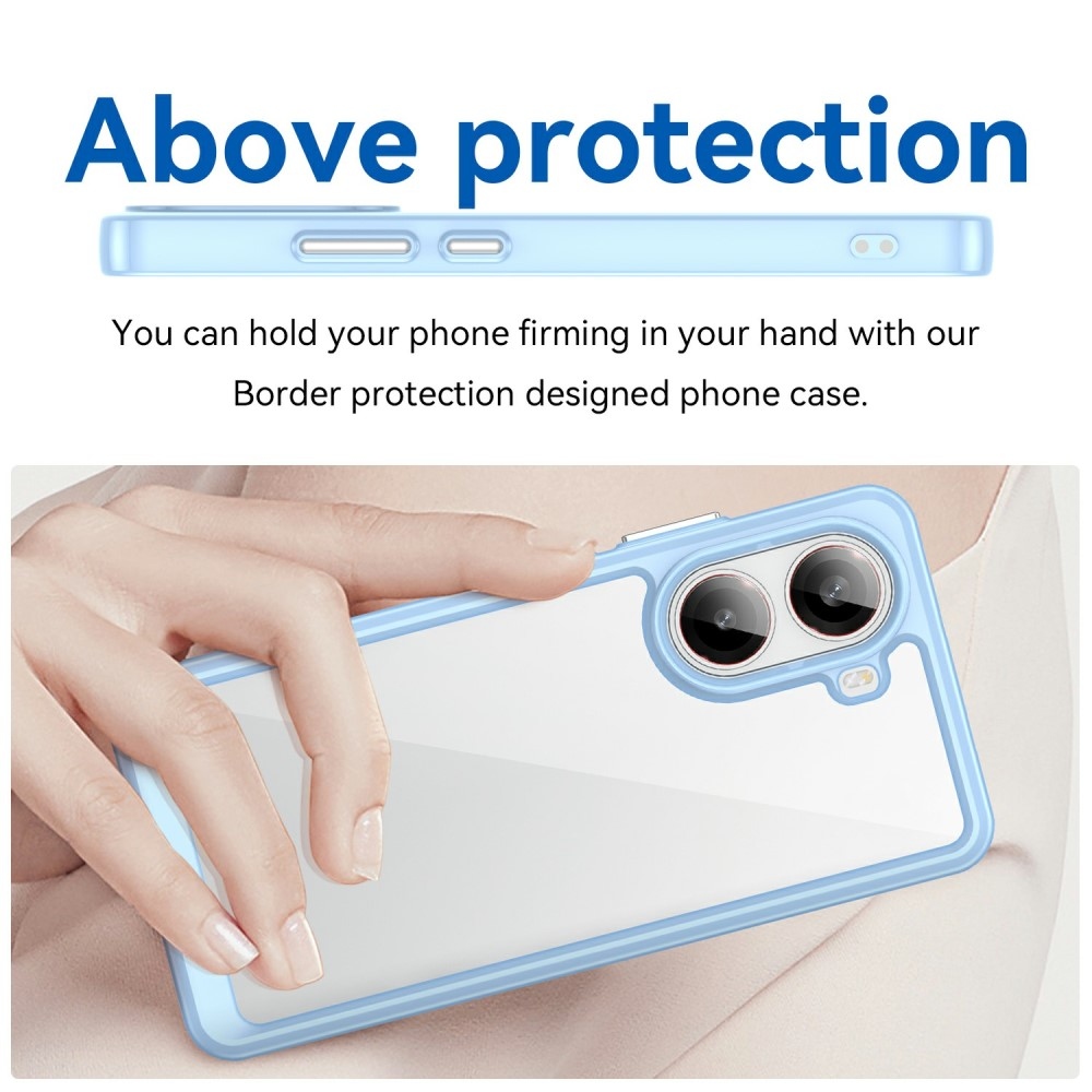 Gelový obal s pevnými zády na Xiaomi Poco X7 Pro 5G - modrý
