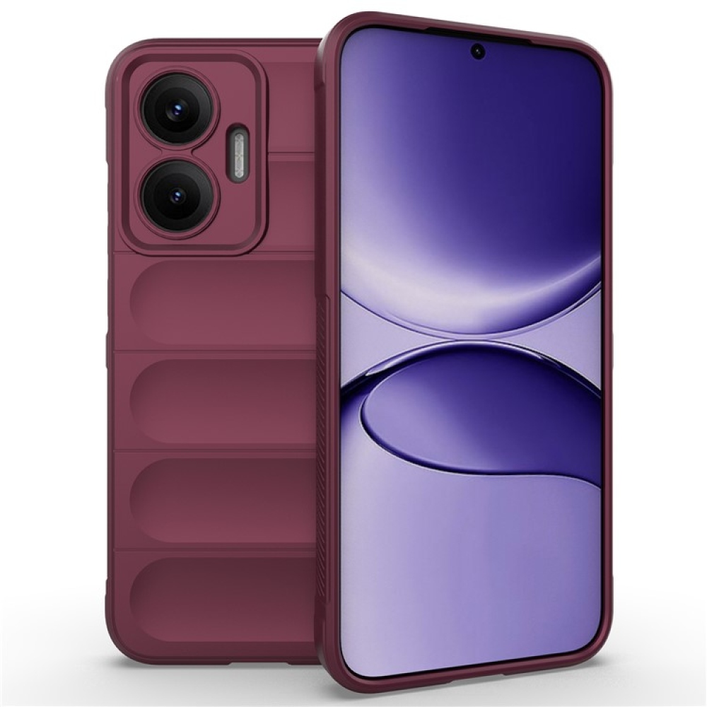 Rugg odolný gelový obal na Xiaomi Poco F7 5G - vínový