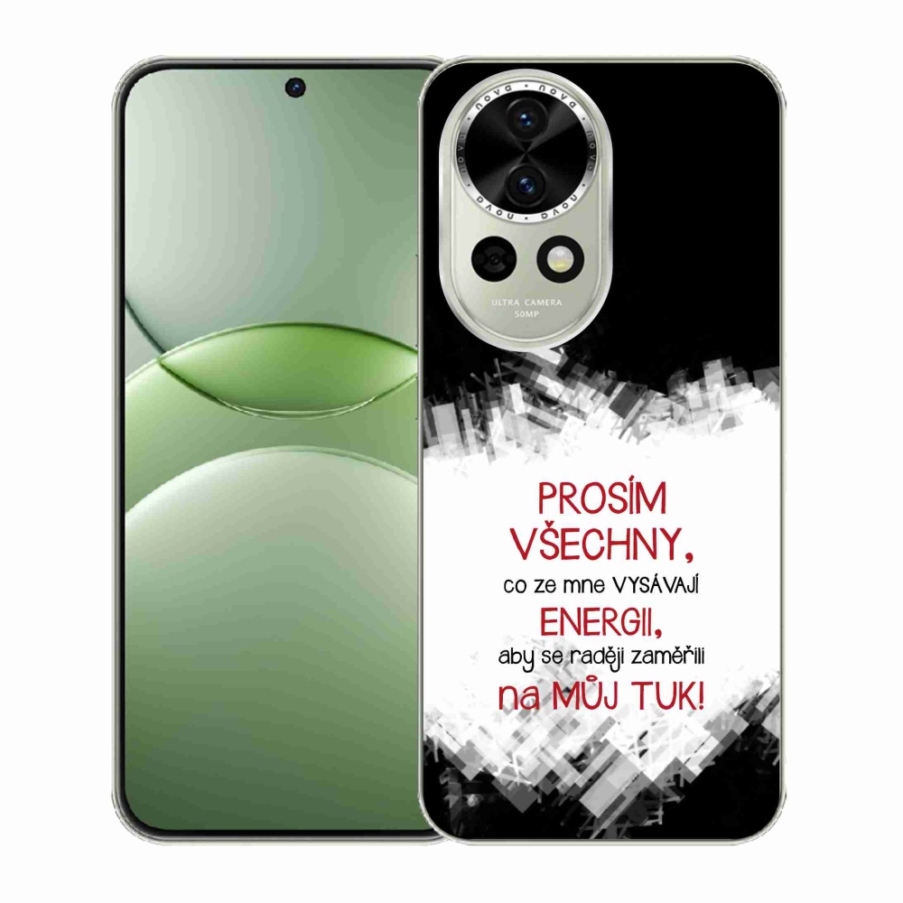 Gelový kryt mmCase na Huawei Nova 13 5G - vtipný text 1 červený