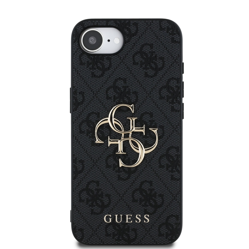 Guess PU 4G Metal Logo Zadní Kryt pro iPhone SE4 Grey