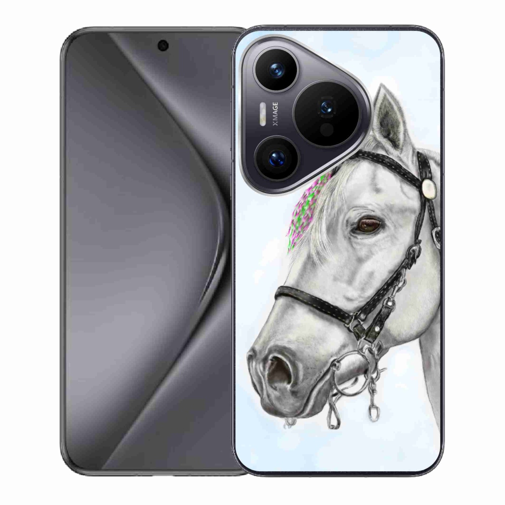 Gelový kryt mmCase na Huawei Pura 70 - bílý kůň 1