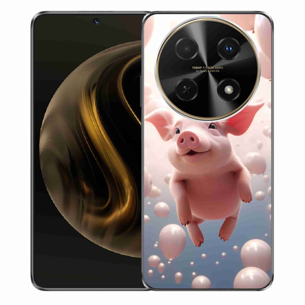 Gelový kryt mmCase na Huawei Nova 12i - prasátko s balónky