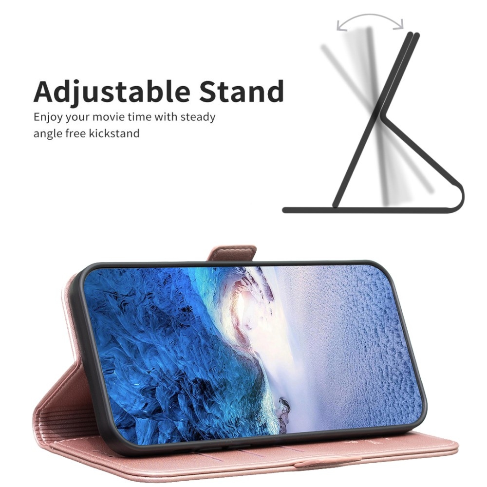 BNF knížkové pouzdro na Xiaomi Redmi 13 4G/Poco M6 4G - růžovozlaté