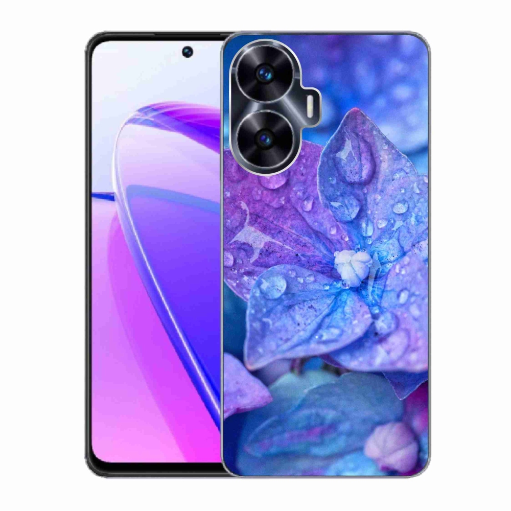 Gelový kryt mmCase na Realme C55 - fialový květ