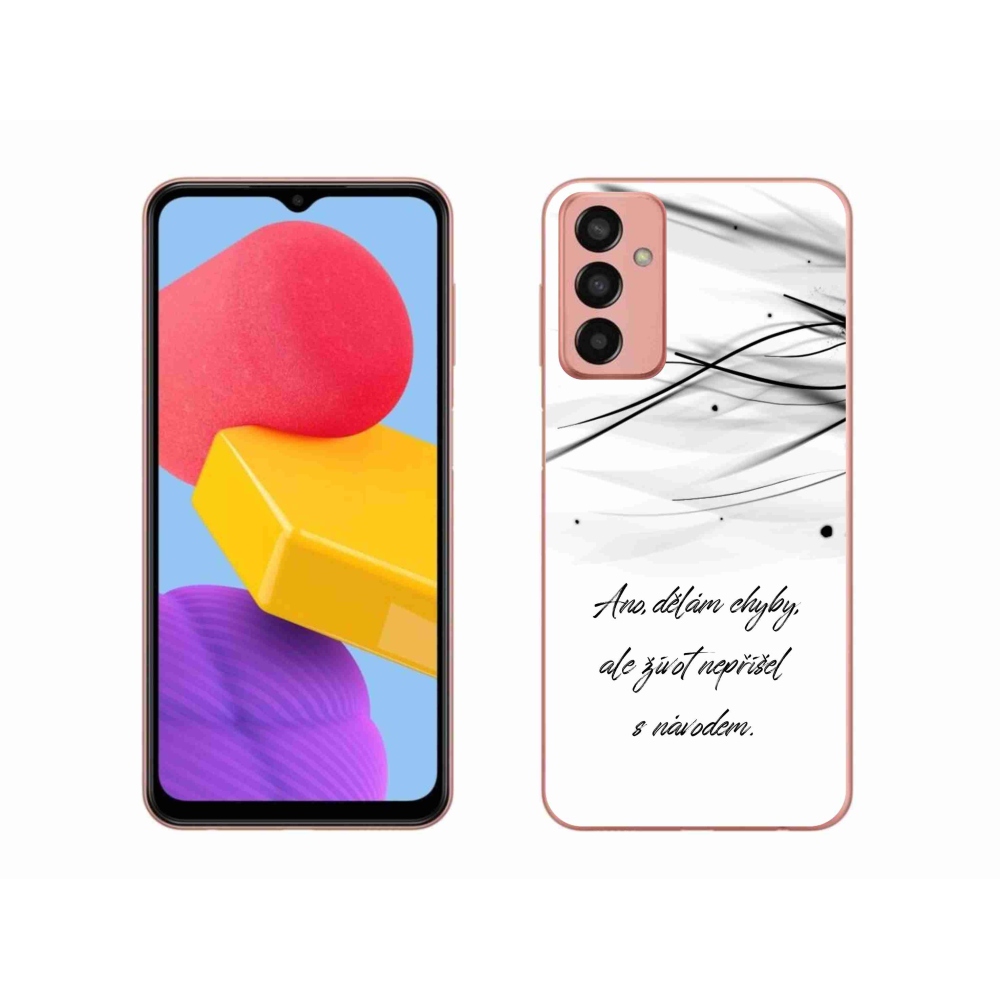 Gelový kryt mmCase na Samsung Galaxy M13 - citát bílé pozadí