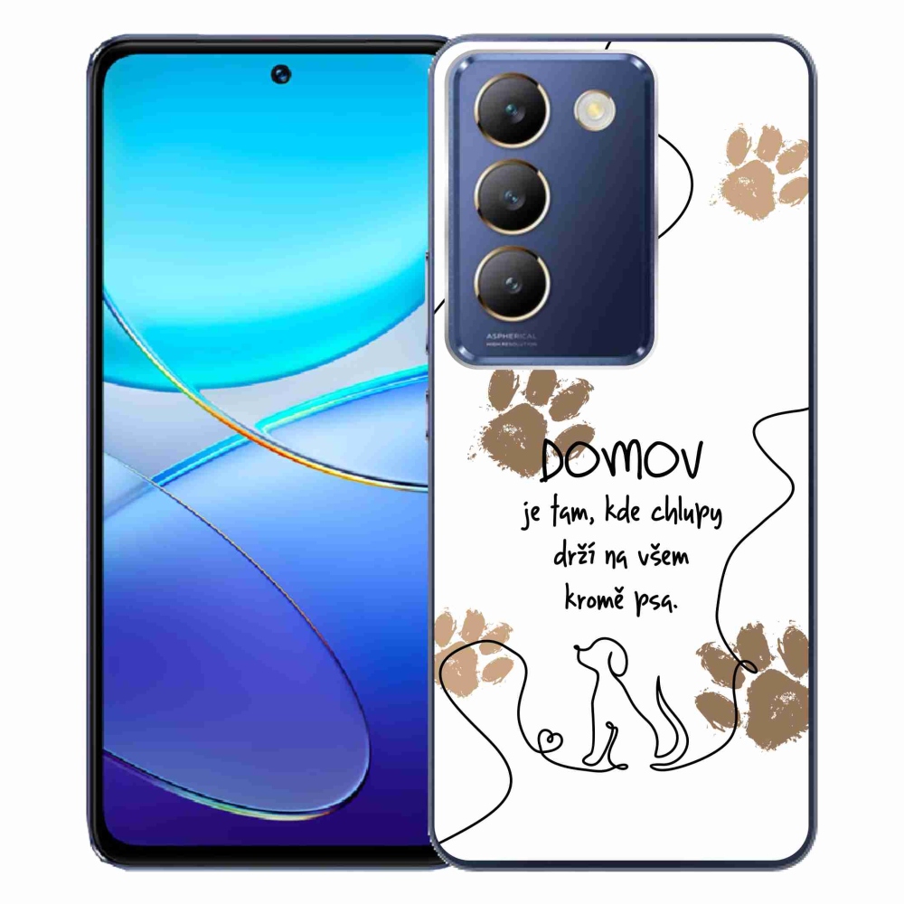 Gelový kryt mmCase na Vivo V40 SE 4G/5G - psí motiv bílé pozadí