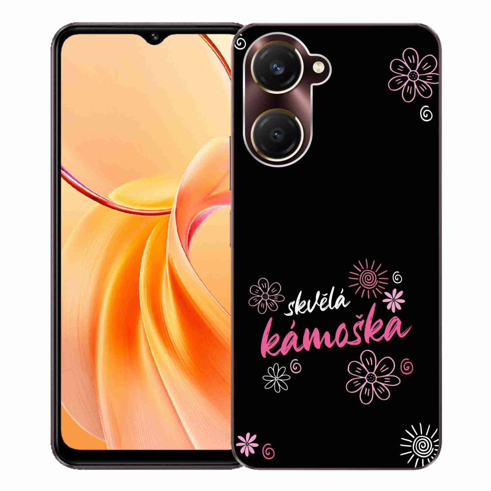 Gelový kryt mmCase na Vivo Y28s 5G - skvělá kámoška černé pozadí