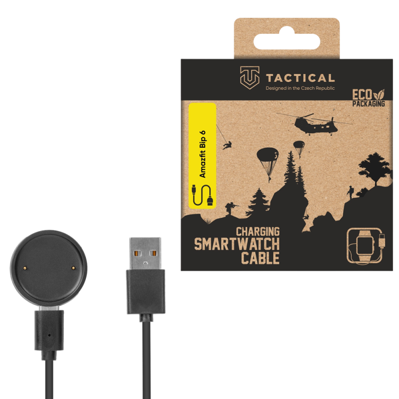 Tactical USB Nabíjecí Kabel pro Xiaomi Amazfit Bip6/Active 2/2 Square
