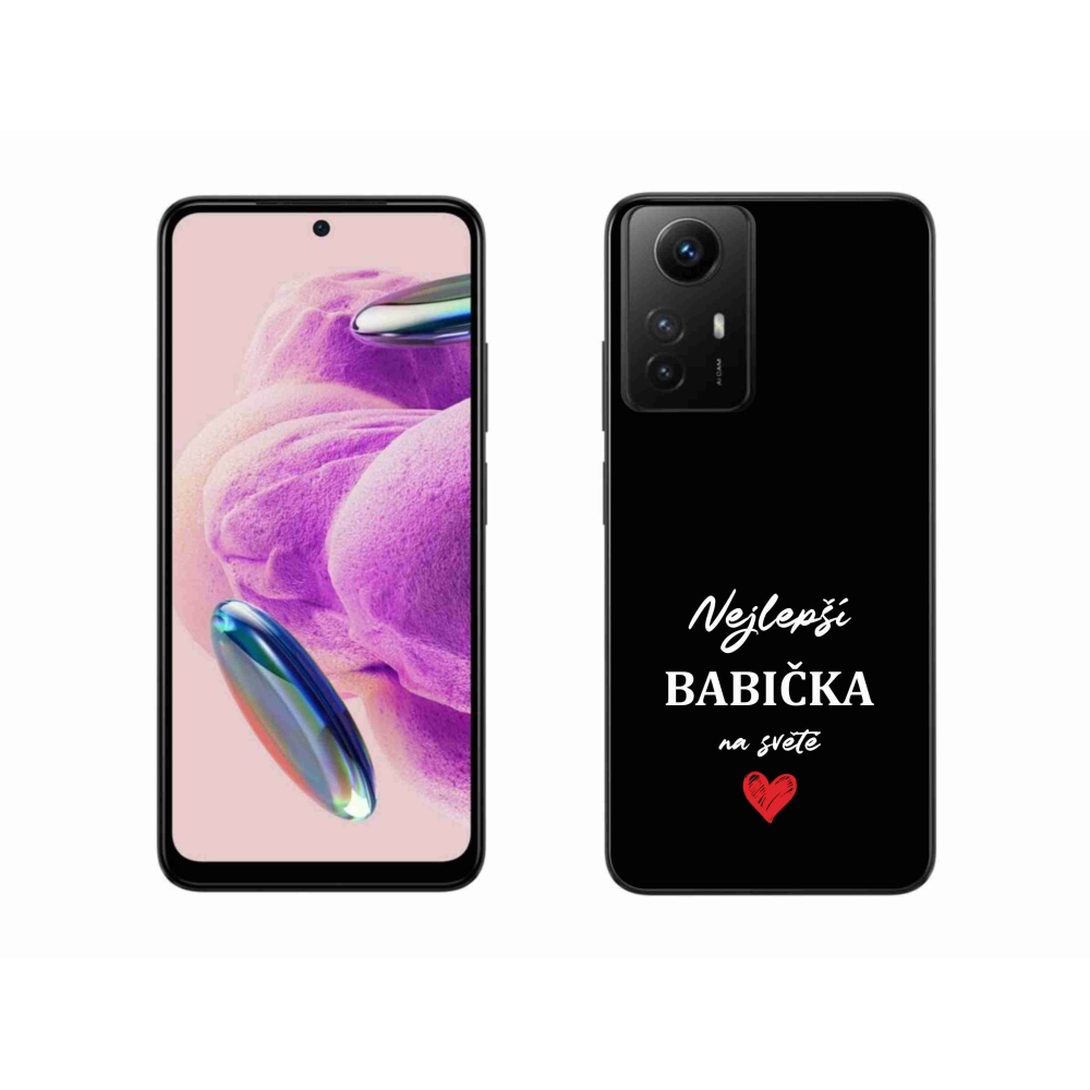 Gelový kryt mmCase na Xiaomi Redmi Note 12S - nejlepší babička 1 černé pozadí