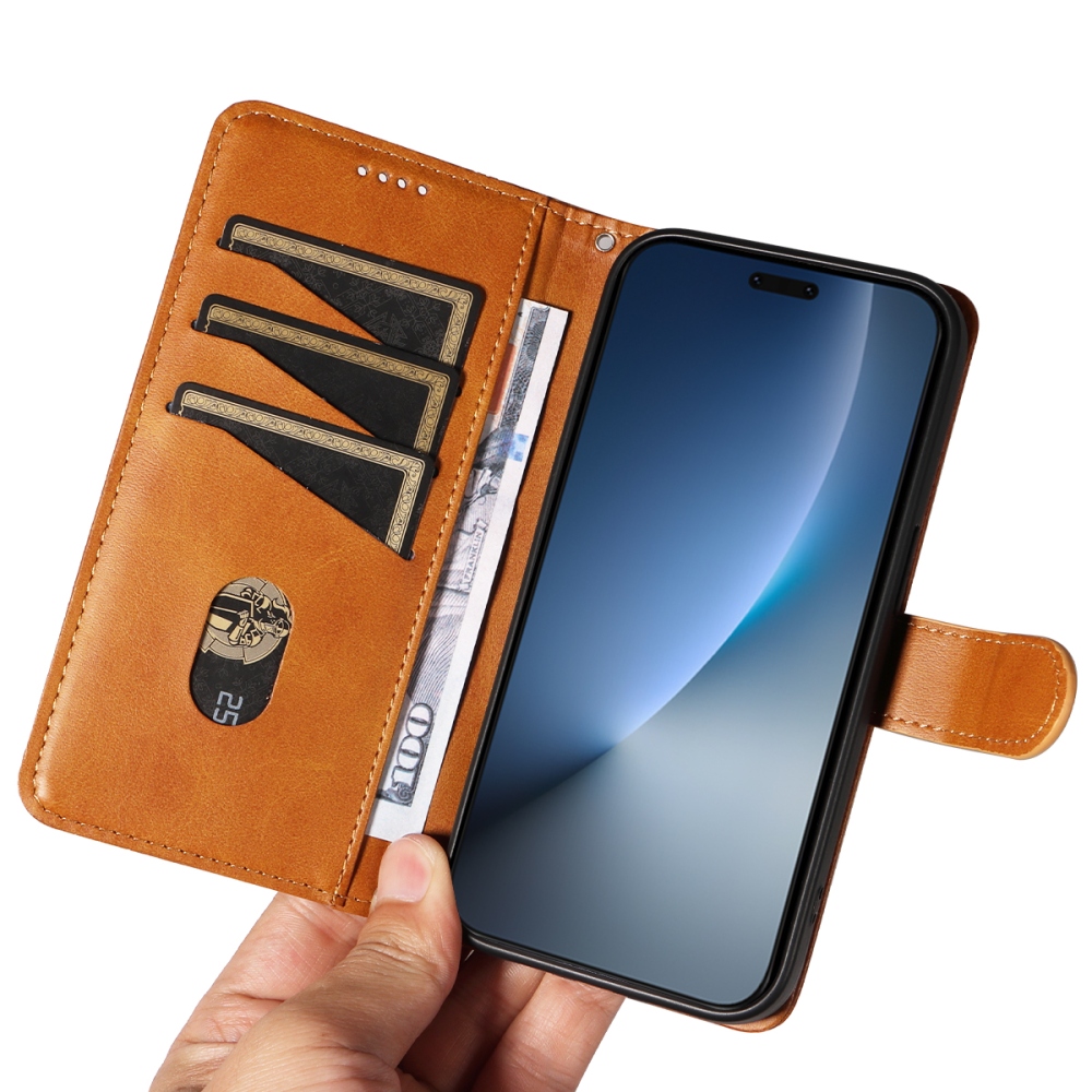 T-Shape knížkové pouzdro na Honor Magic 8 Pro 5G - hnědé