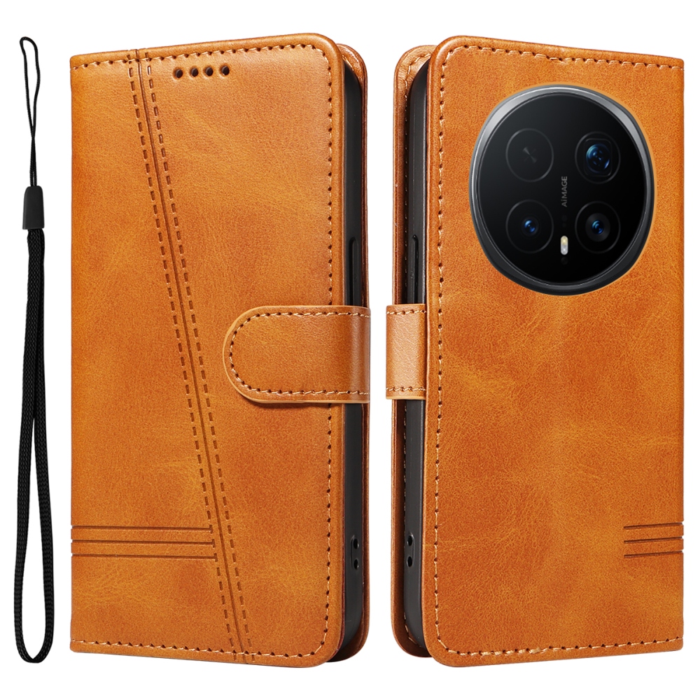 T-Shape knížkové pouzdro na Honor Magic 8 Pro 5G - hnědé