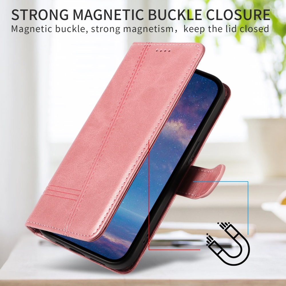 T-Shape knížkové pouzdro na Honor Magic 8 Pro 5G - růžovozlaté