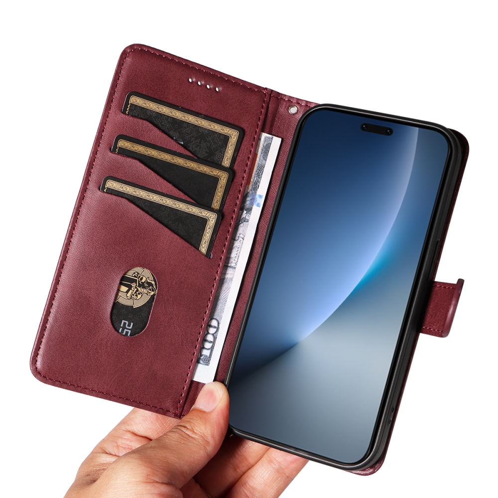 T-Shape knížkové pouzdro na Honor Magic 8 Pro 5G - vínové