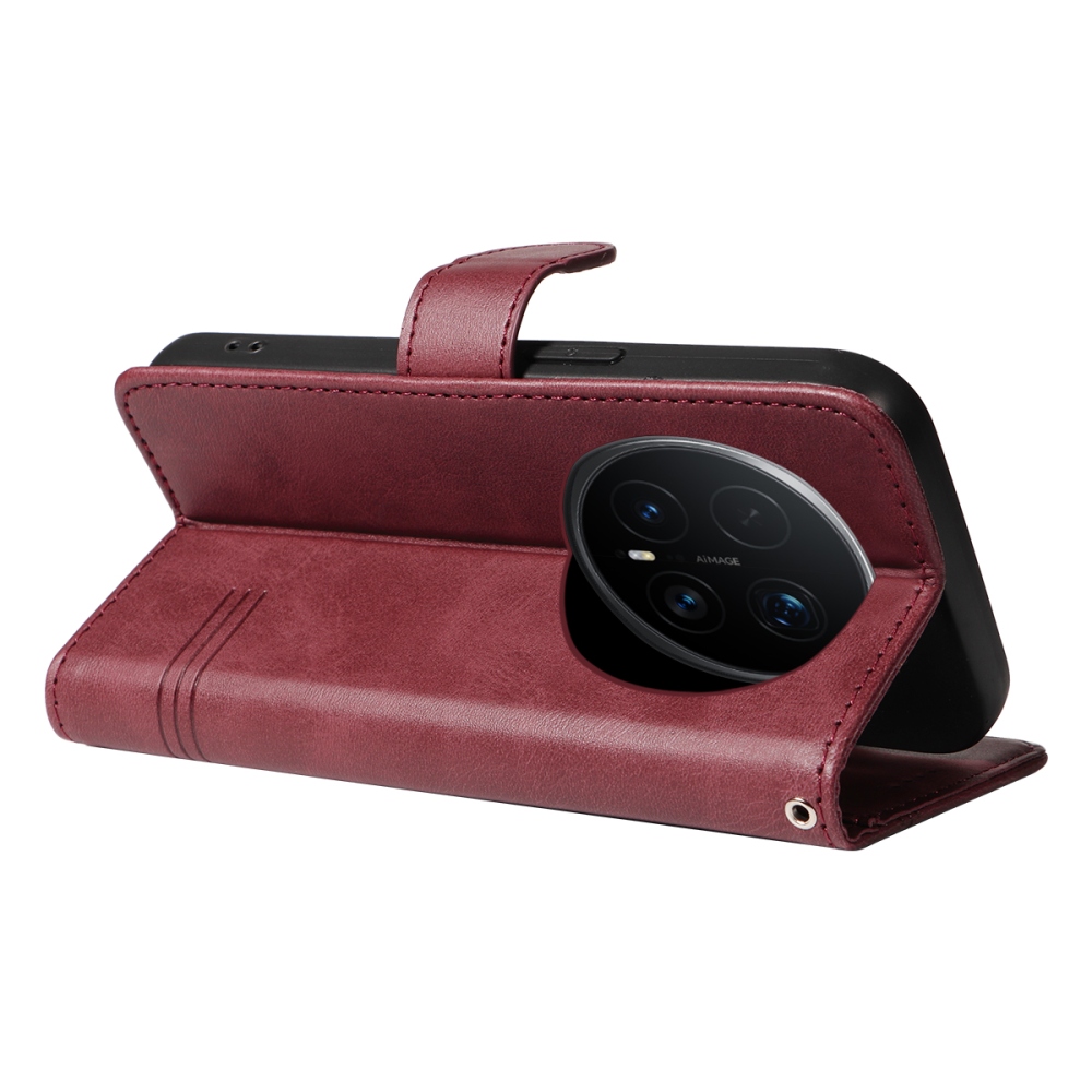 T-Shape knížkové pouzdro na Honor Magic 8 Pro 5G - vínové