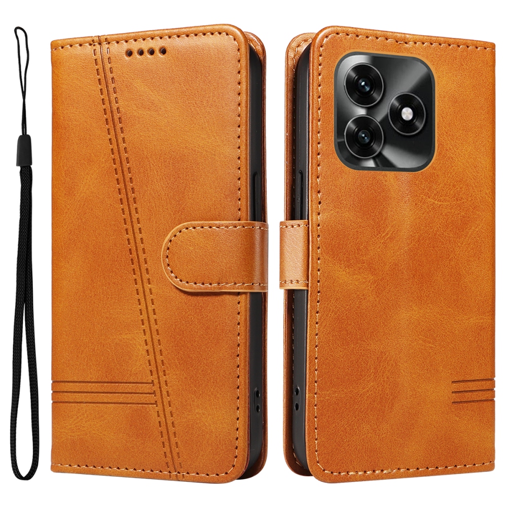 T-Shape knížkové pouzdro na Honor X5c Plus - hnědé