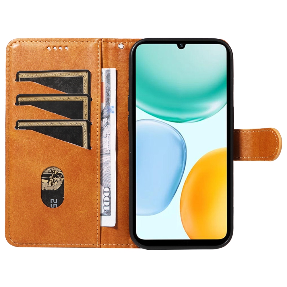 T-Shape knížkové pouzdro na Honor X5c Plus - hnědé