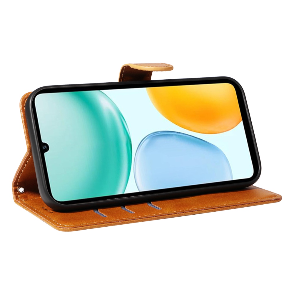 T-Shape knížkové pouzdro na Honor X5c Plus - hnědé