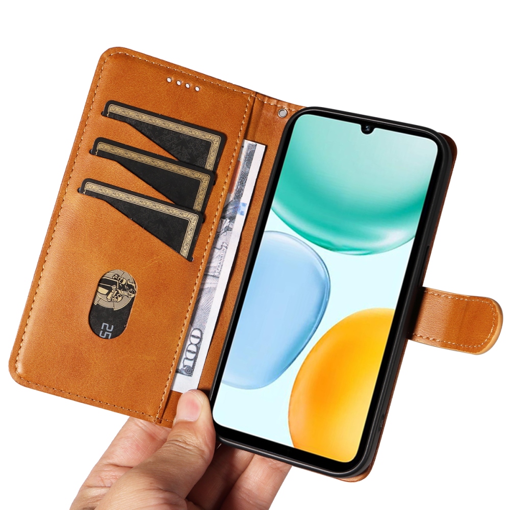 T-Shape knížkové pouzdro na Honor X5c Plus - hnědé