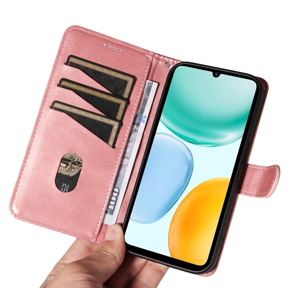 T-Shape knížkové pouzdro na Honor X5c Plus - růžovozlaté