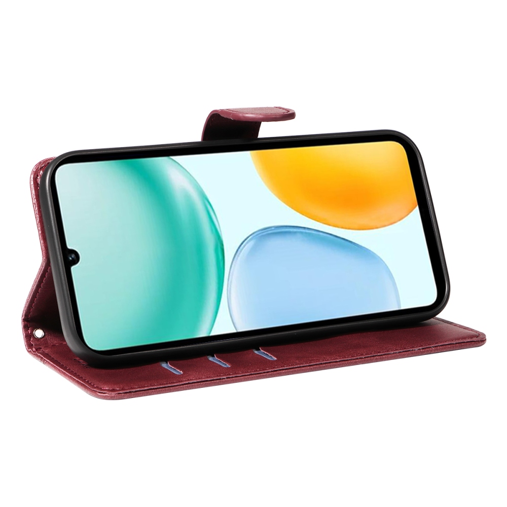 T-Shape knížkové pouzdro na Honor X5c Plus - vínové