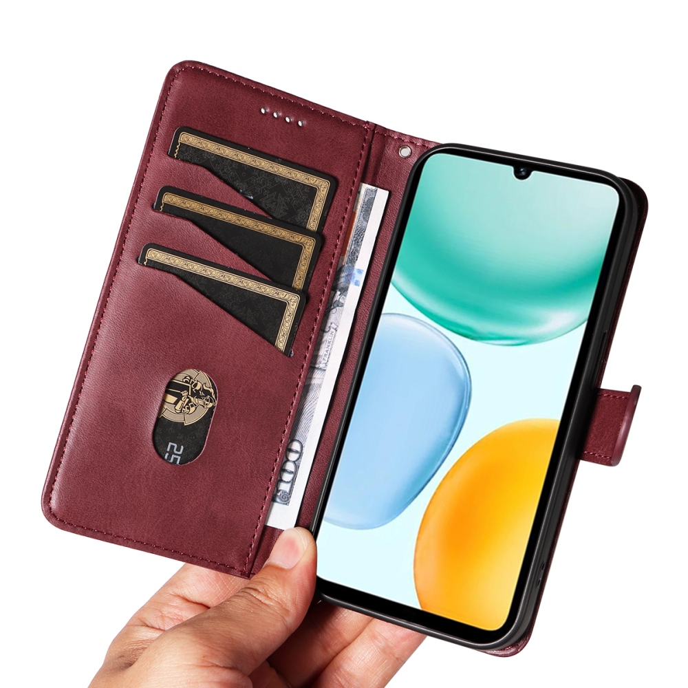 T-Shape knížkové pouzdro na Honor X5c Plus - vínové