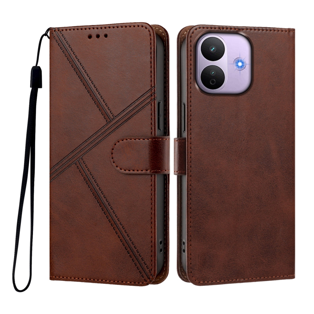 T-Shape knížkové pouzdro na mobil Xiaomi Redmi Note 17 Pro 5G - hnědé