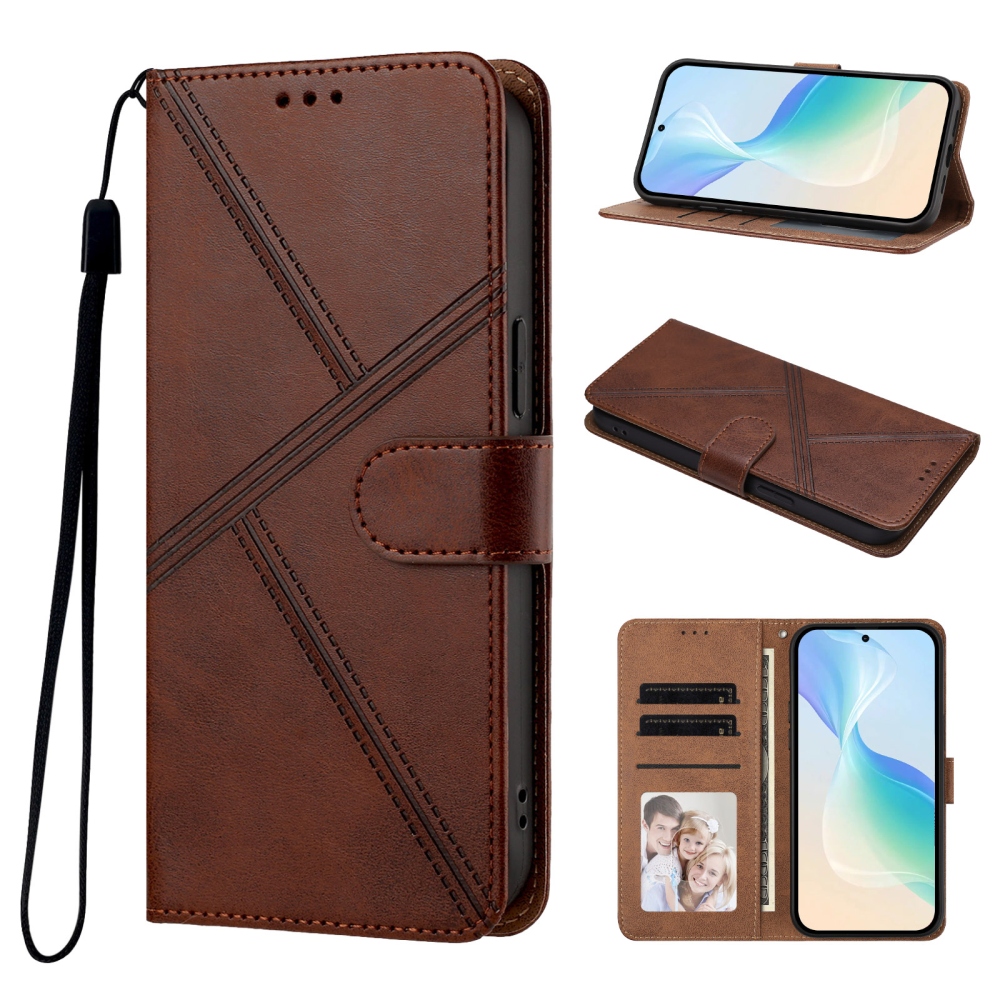 T-Shape knížkové pouzdro na mobil Xiaomi Redmi Note 17 Pro 5G - hnědé