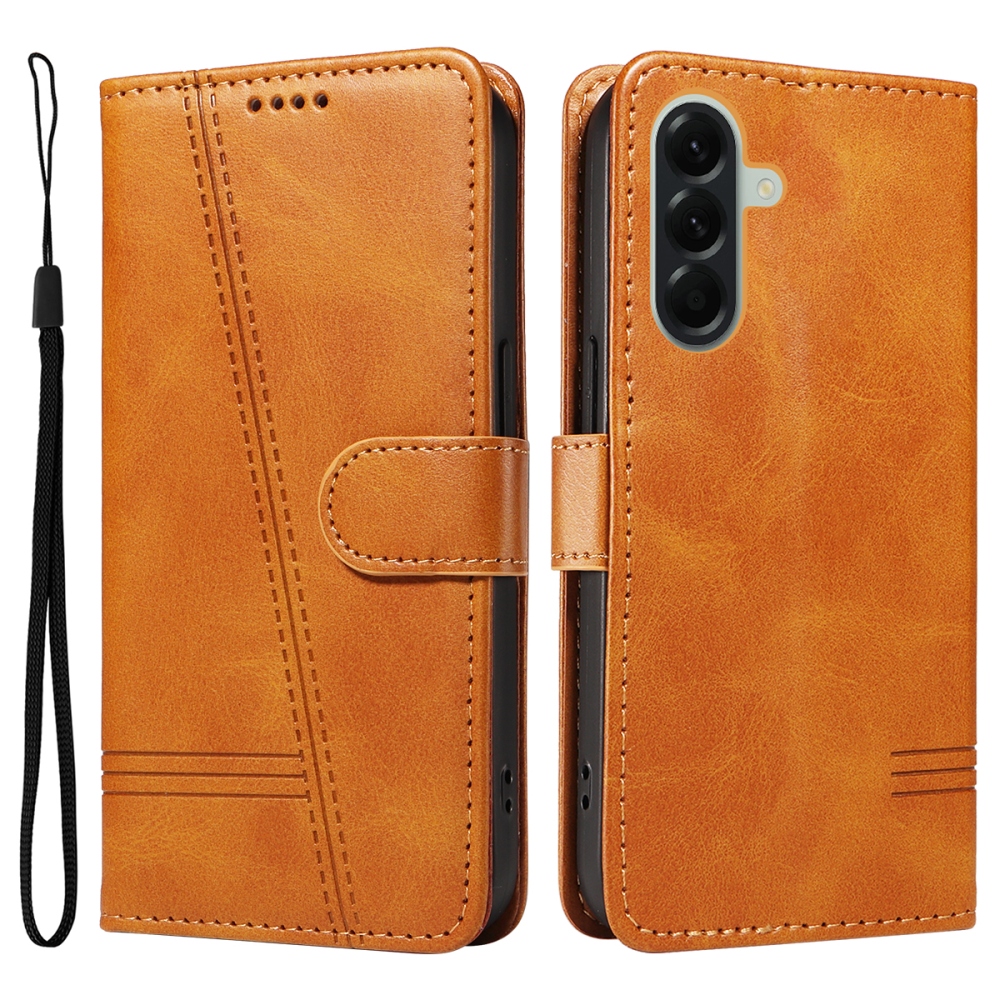 T-Shape knížkové pouzdro na Samsung Galaxy A57 5G - hnědé