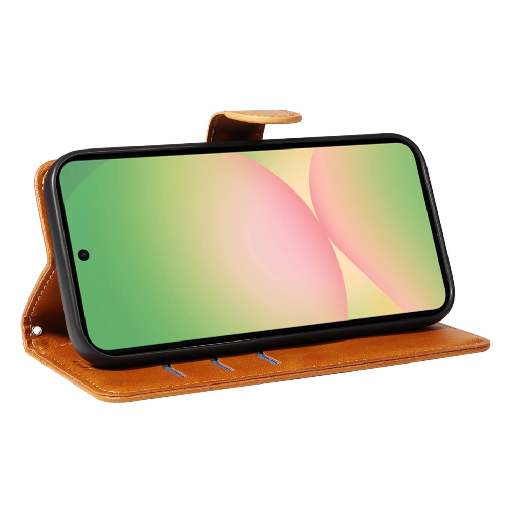 T-Shape knížkové pouzdro na Samsung Galaxy A57 5G - hnědé