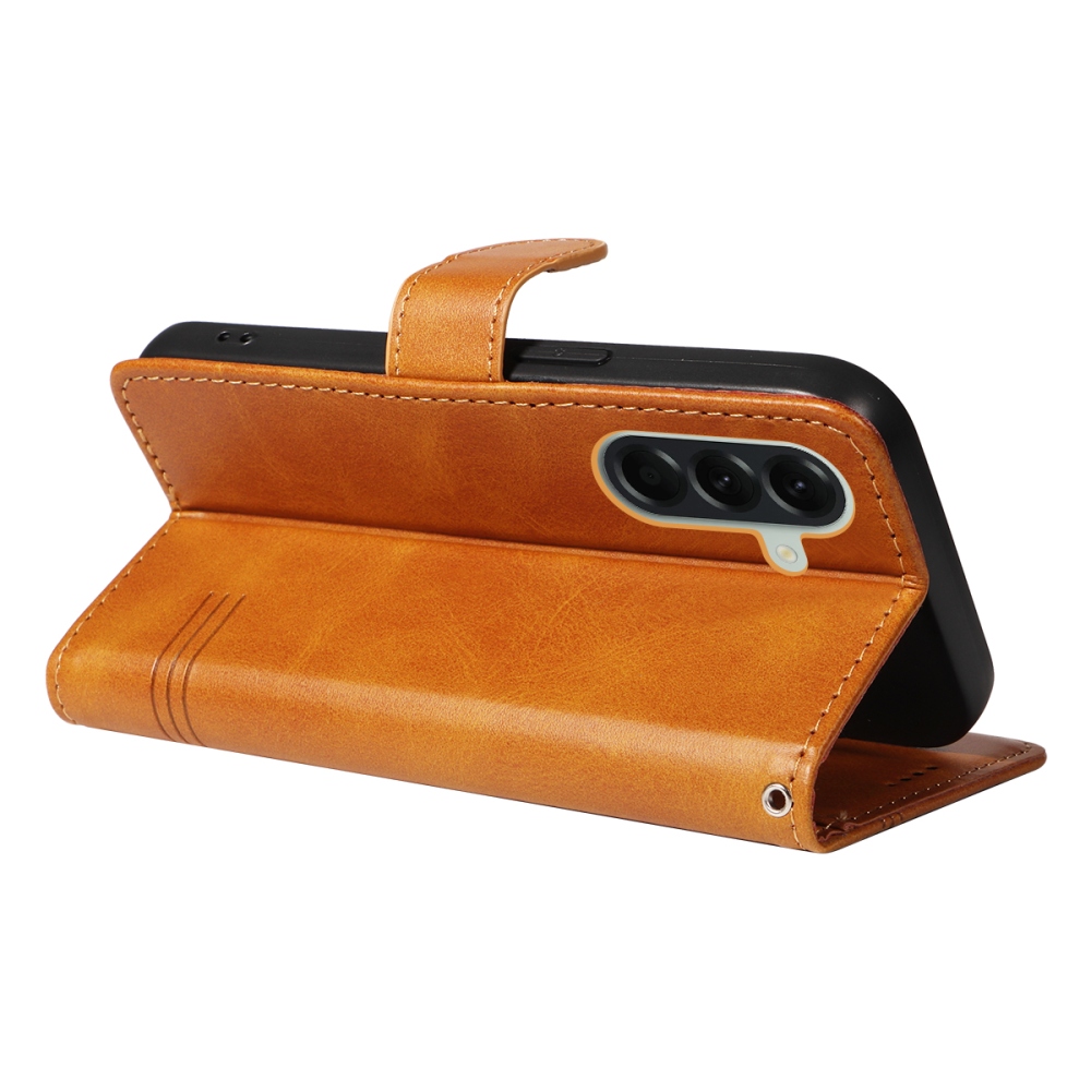 T-Shape knížkové pouzdro na Samsung Galaxy A57 5G - hnědé