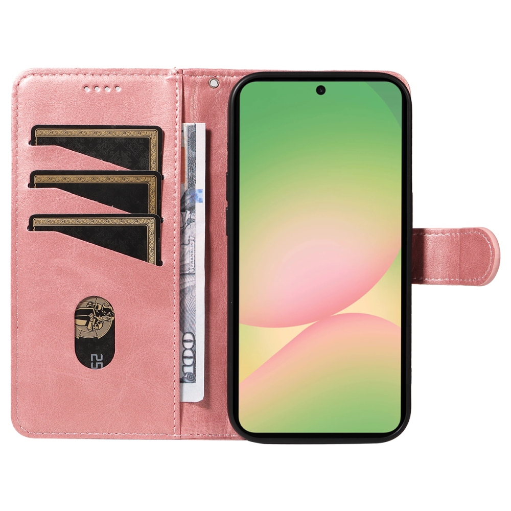 T-Shape knížkové pouzdro na Samsung Galaxy A57 5G - růžovozlaté