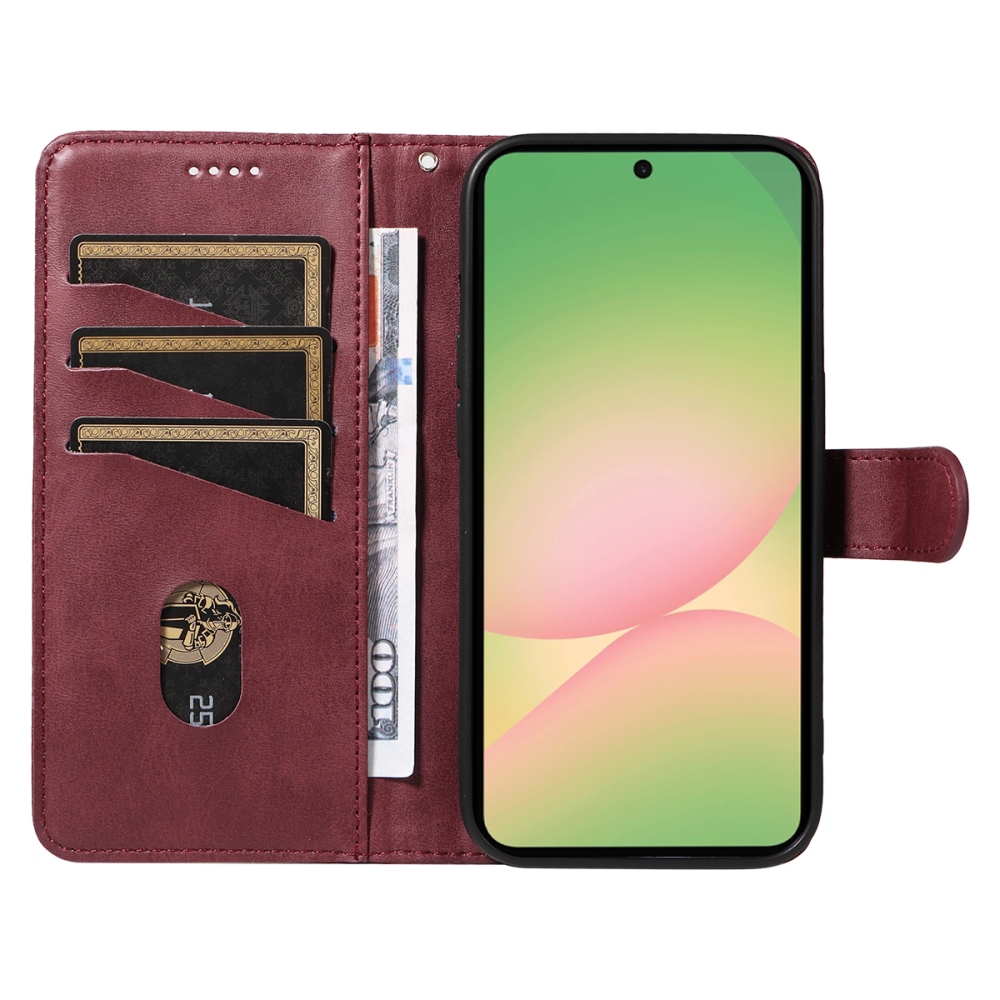 T-Shape knížkové pouzdro na Samsung Galaxy A57 5G - vínové