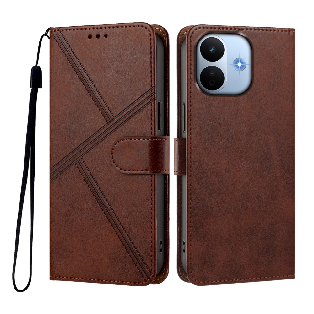 T-Shape knížkové pouzdro na Xiaomi Redmi Note 17 Pro Max 5G - hnědé