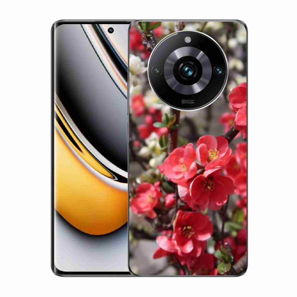 Gelový kryt mmCase na Realme 11 Pro/11 Pro+ - červené květy