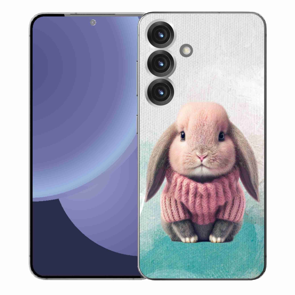 Gelový kryt mmCase na Samsung Galaxy S25+ - králíček ve svetru