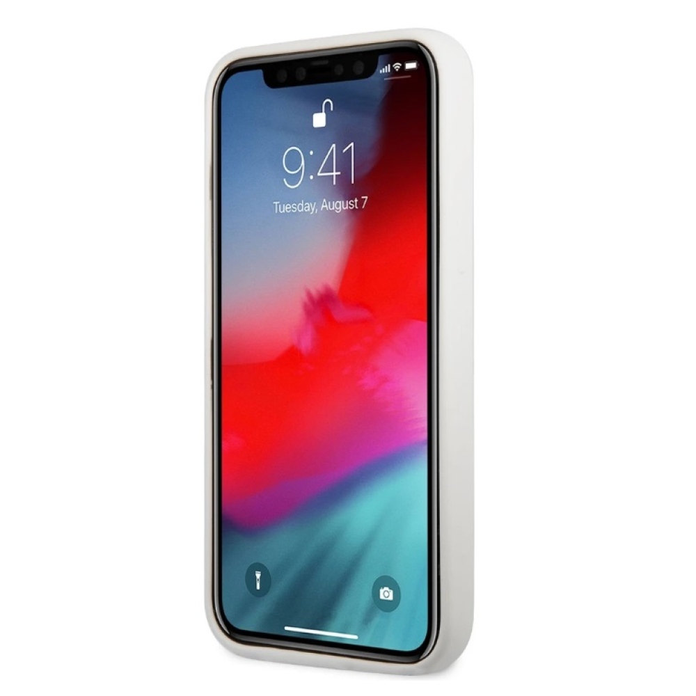 Karl Lagerfeld Liquid Silicone Ikonik NFT kryt iPhone 12/12 Pro bílý